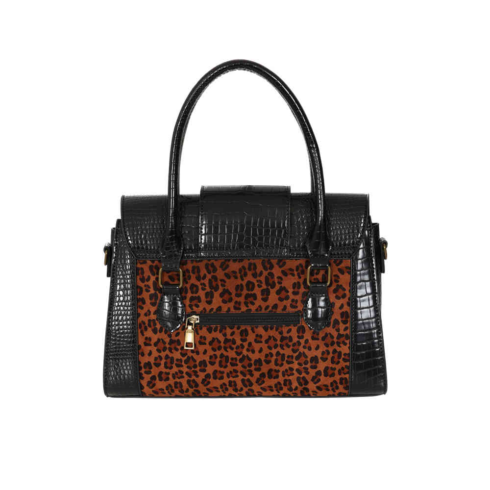 Banned - Sheena Leopard Handtas - Bruin